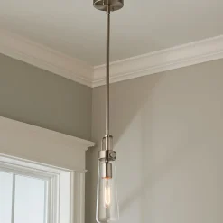 Clear Glass Vial Pendant Light