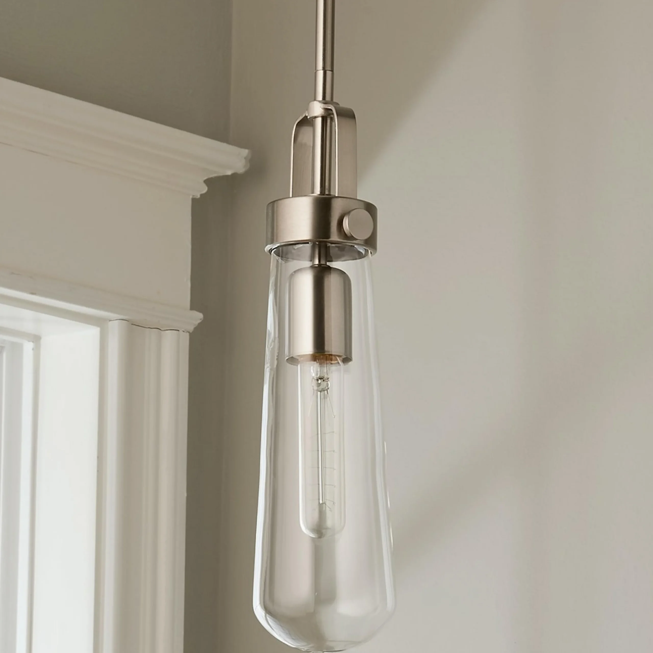 Clear Glass Vial Pendant Light