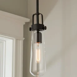 Clear Glass Vial Pendant Light