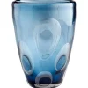 Cobalt Dot Art Glass Vase