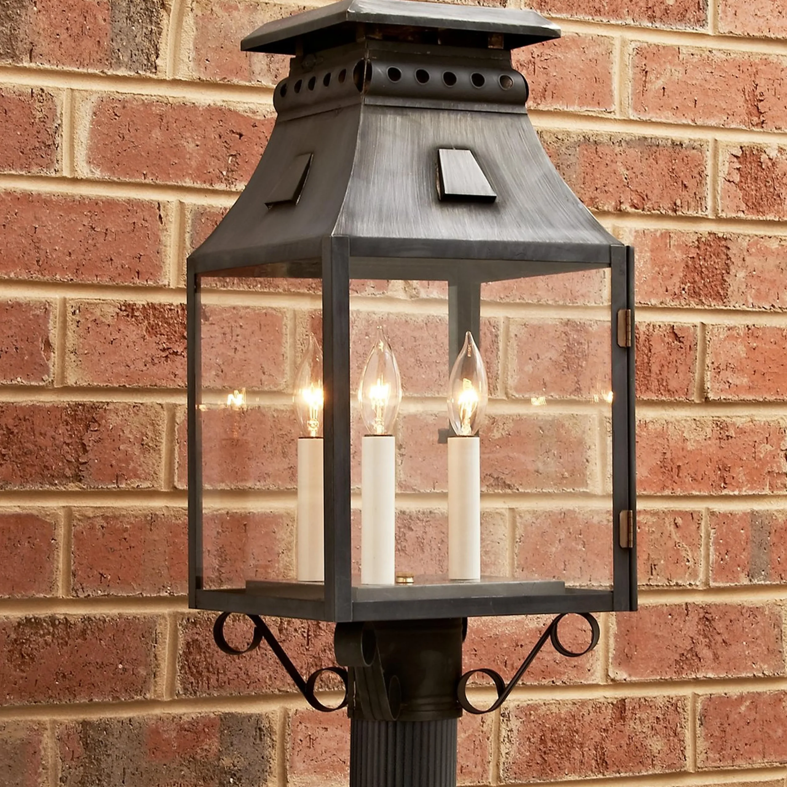 Colonial Metalcrafts Federal Outdoor Post Light - Tall