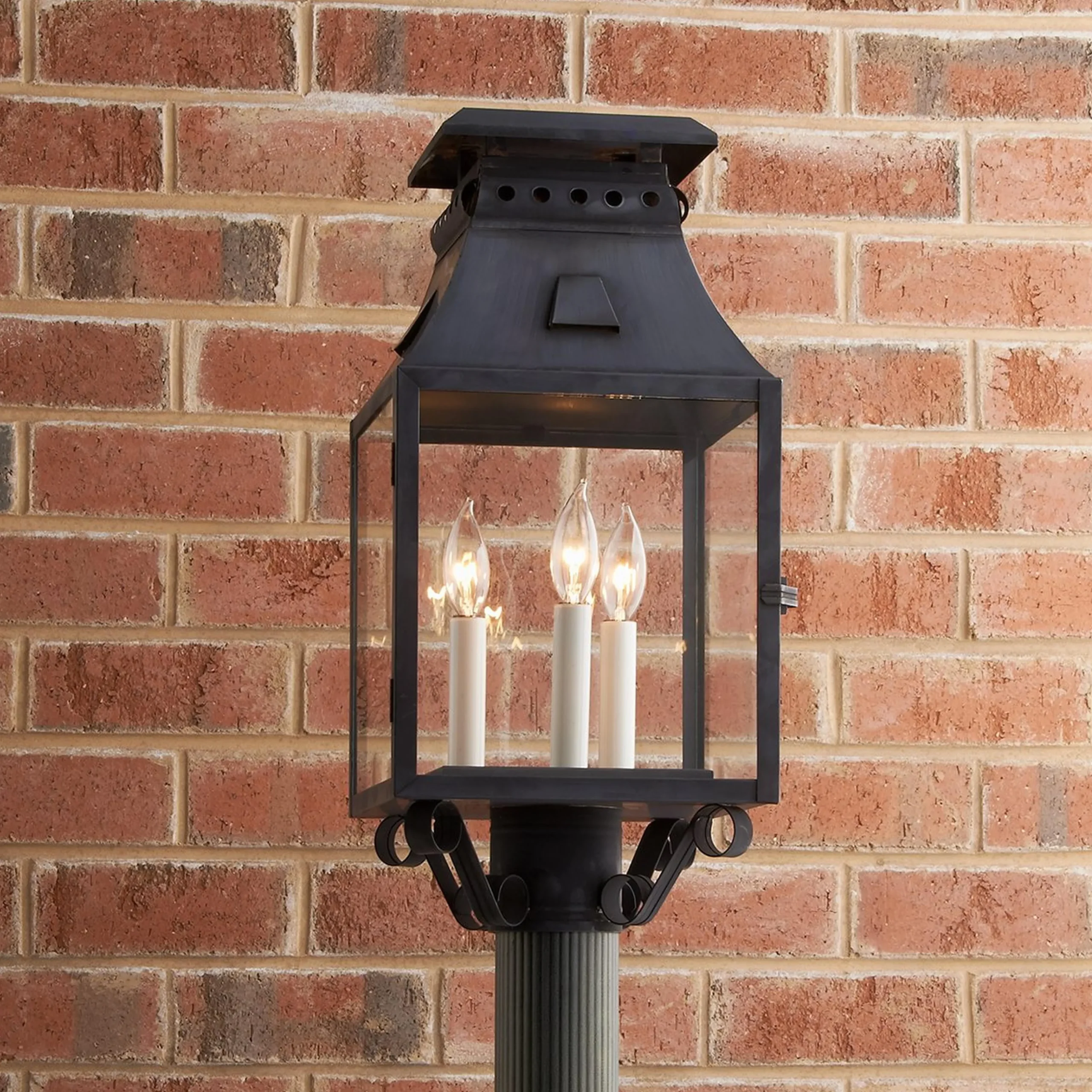 Colonial Metalcrafts Federal Outdoor Post Light - Tall