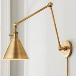 Cone Pivot Shade Double Joint Swing Arm