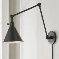 Cone Pivot Shade Double Joint Swing Arm