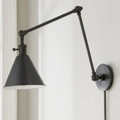 Cone Pivot Shade Double Joint Swing Arm