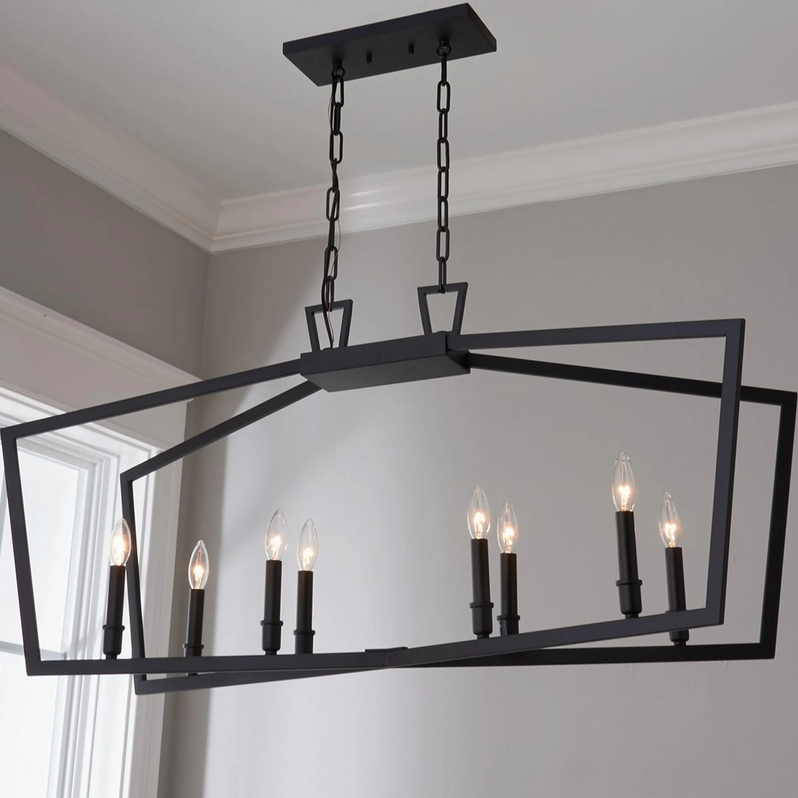 Conservative Contemporary Island Chandelier