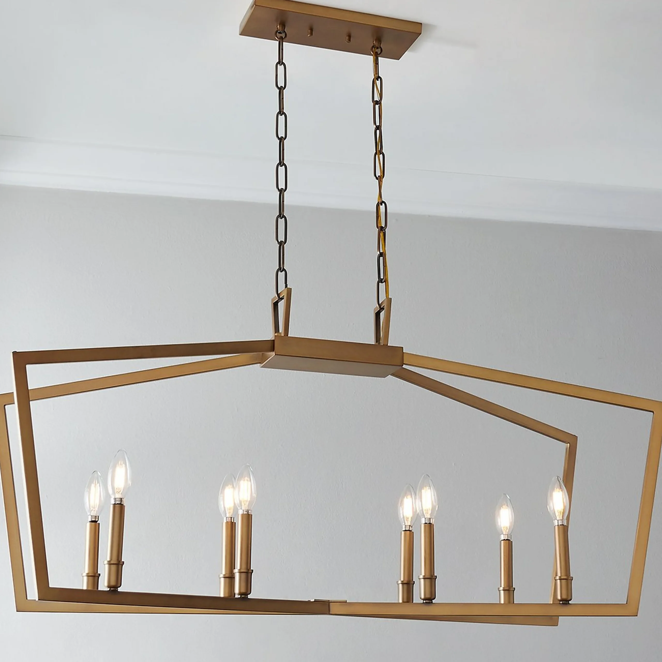 Conservative Contemporary Island Chandelier