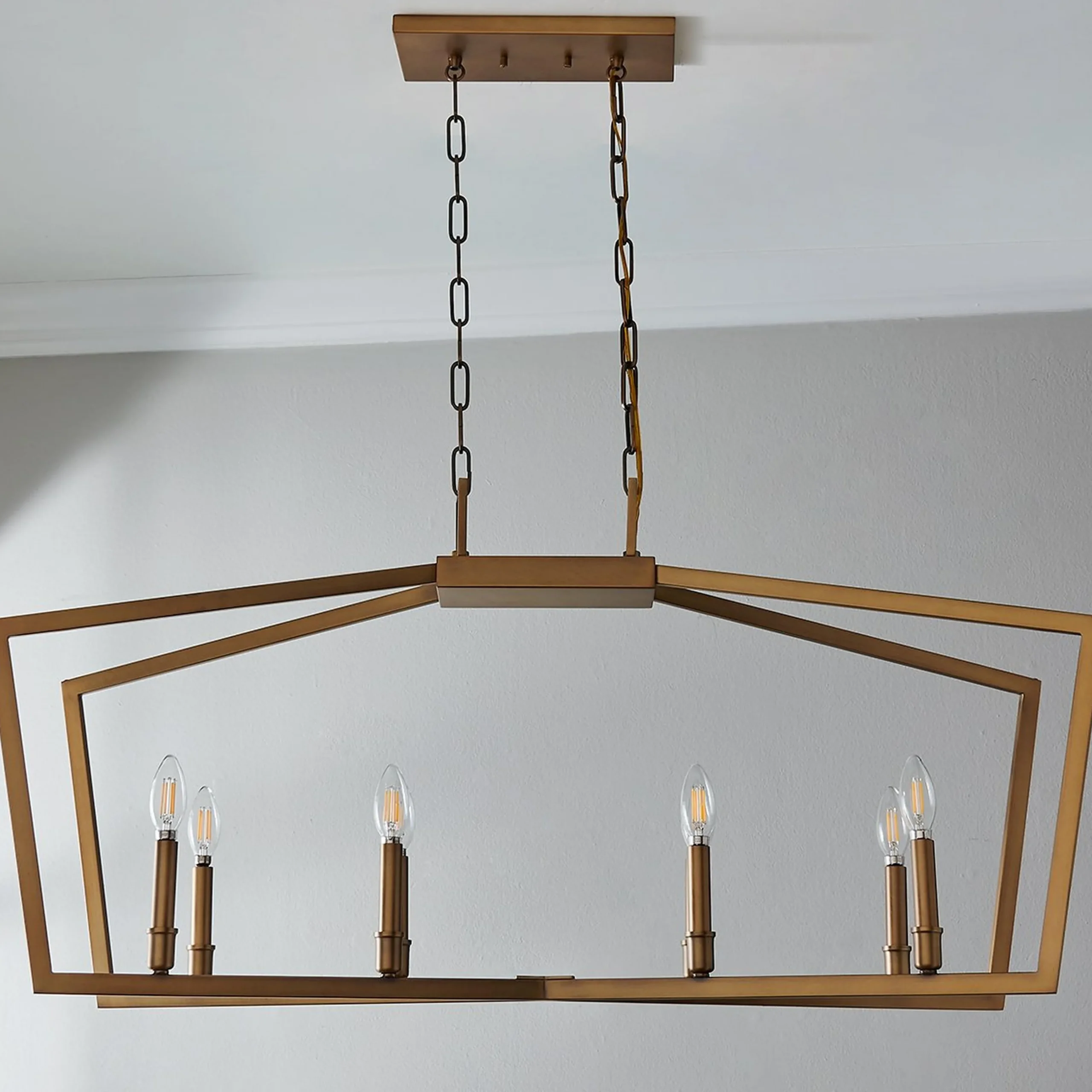 Conservative Contemporary Island Chandelier