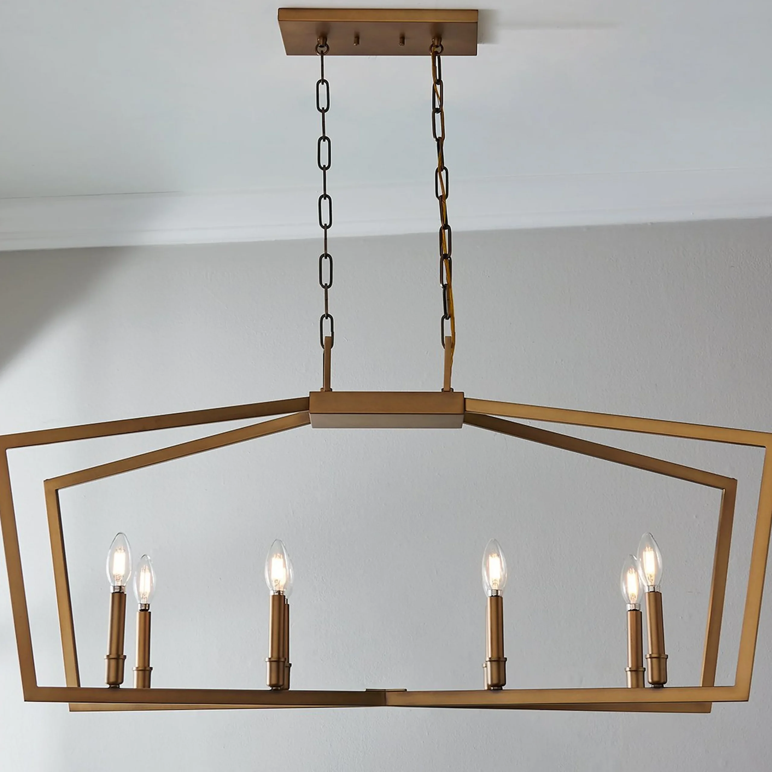 Conservative Contemporary Island Chandelier