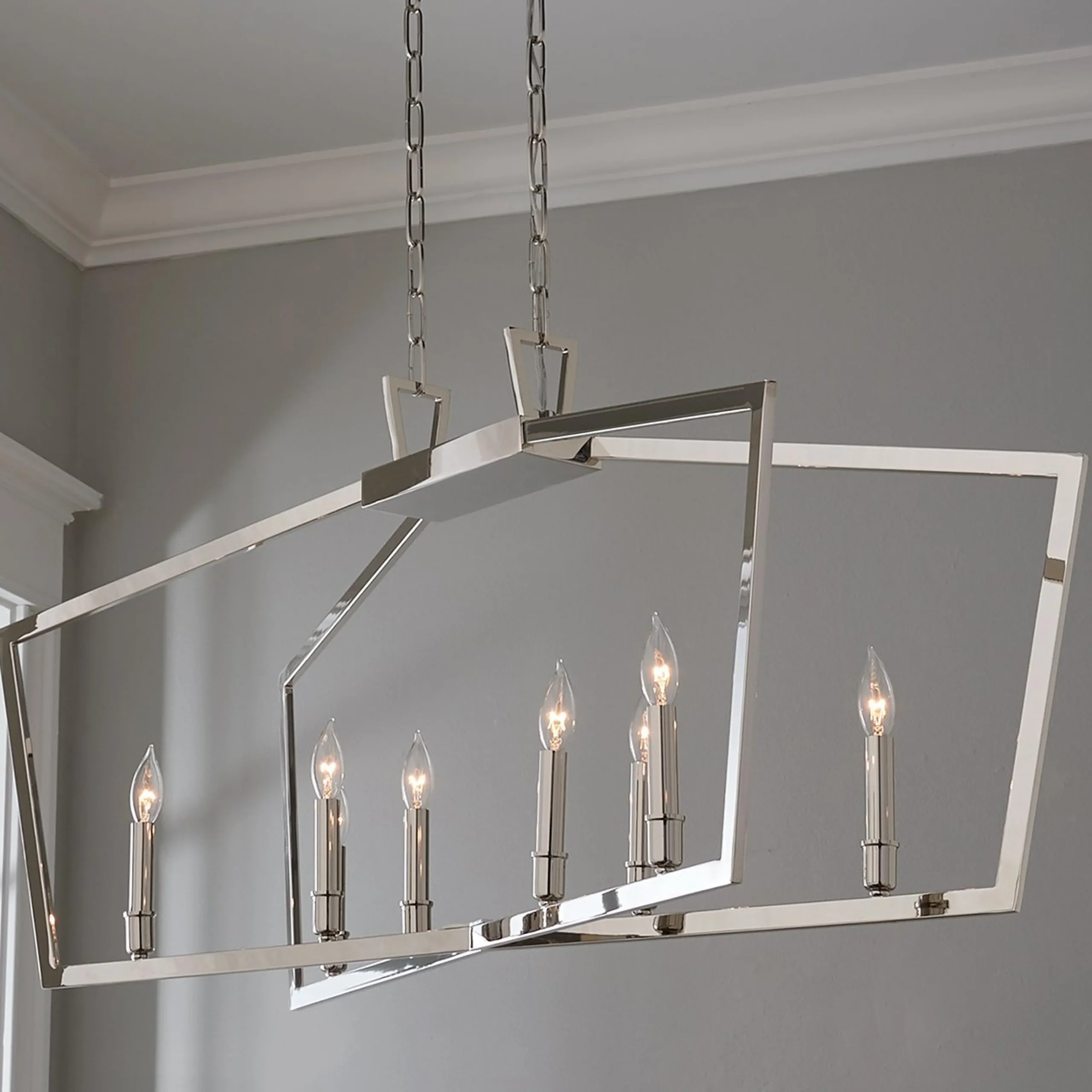 Conservative Contemporary Island Chandelier