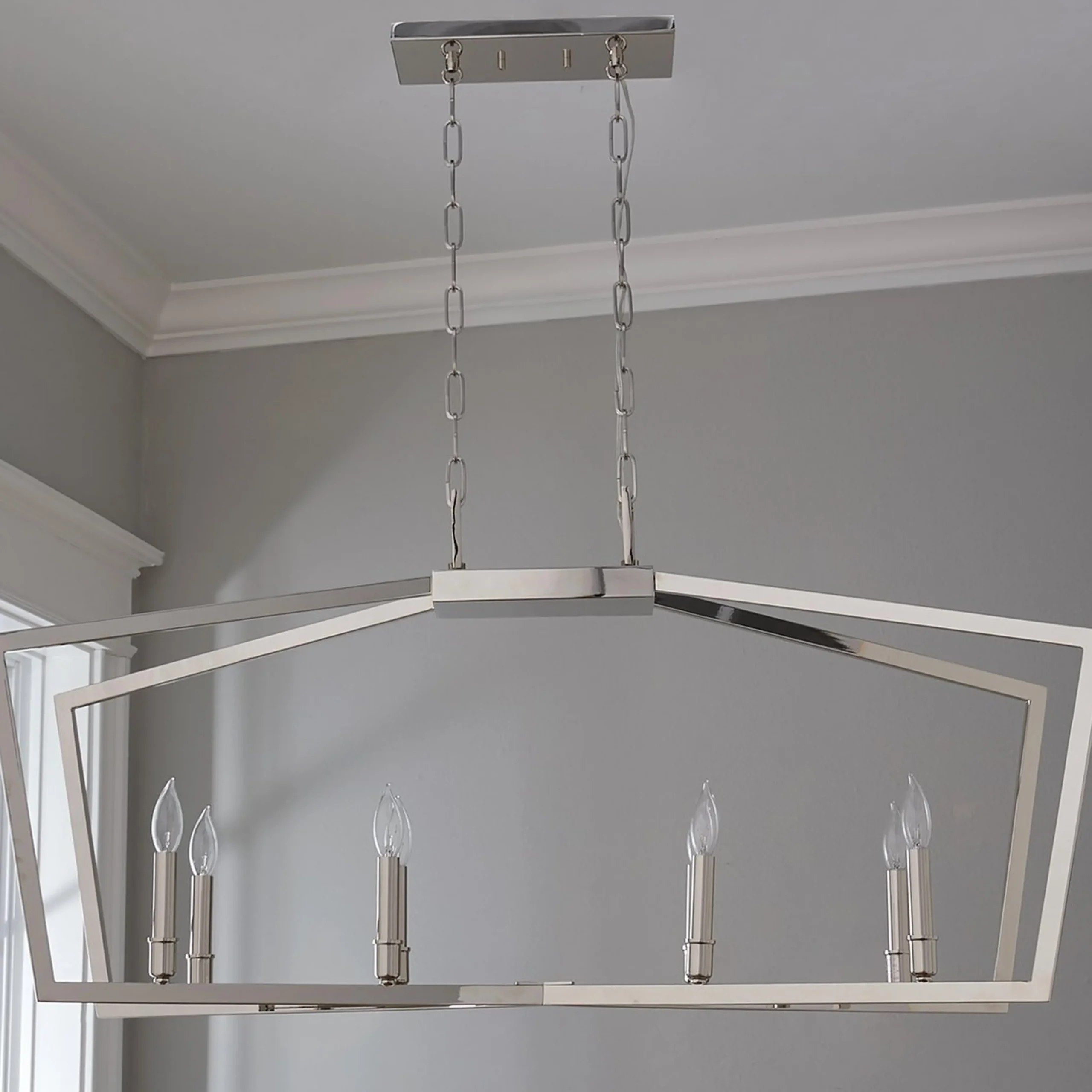 Conservative Contemporary Island Chandelier