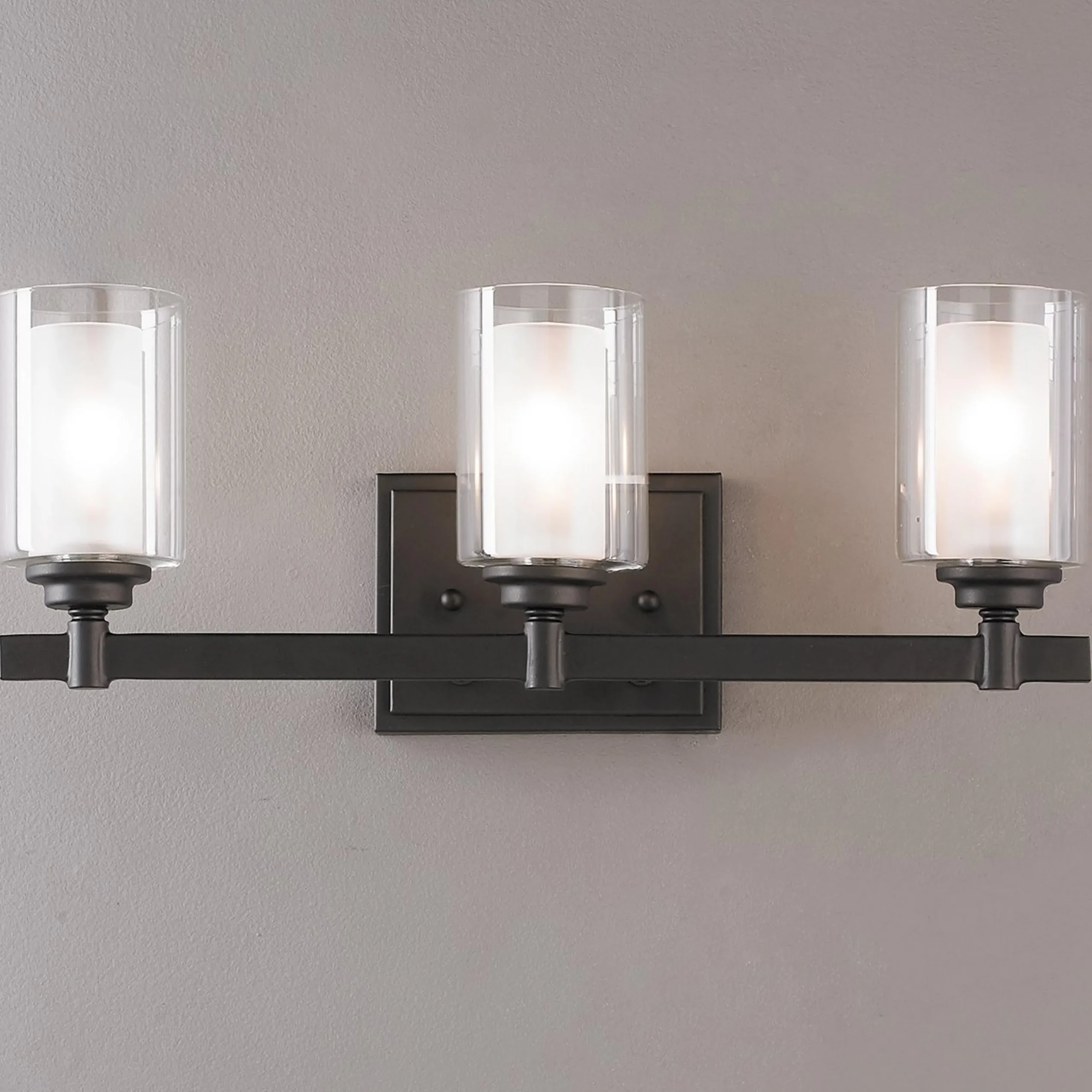Contemporary Cylinder Vanity Light - 3 Light