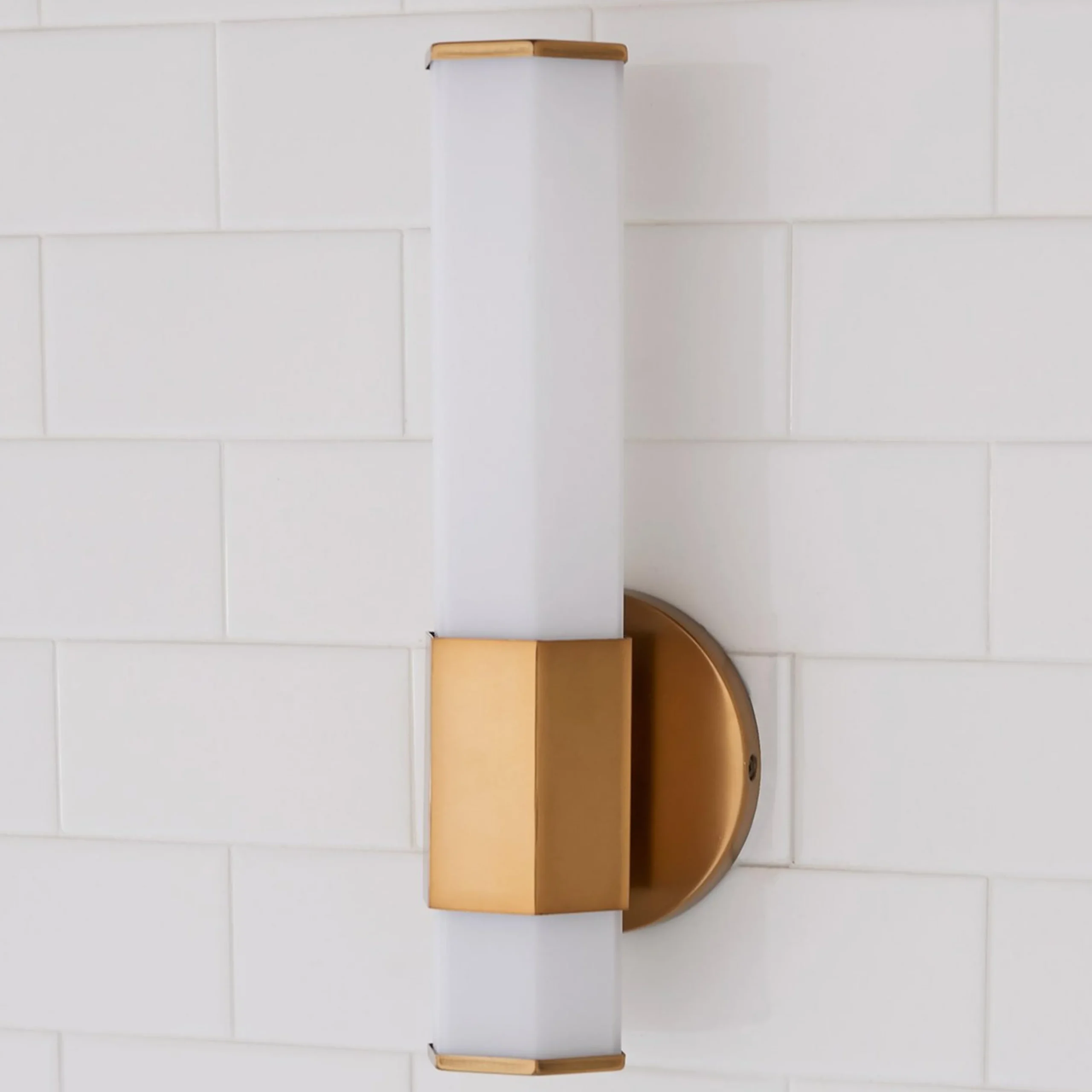 Contemporary Hexagon LED Bath Sconce