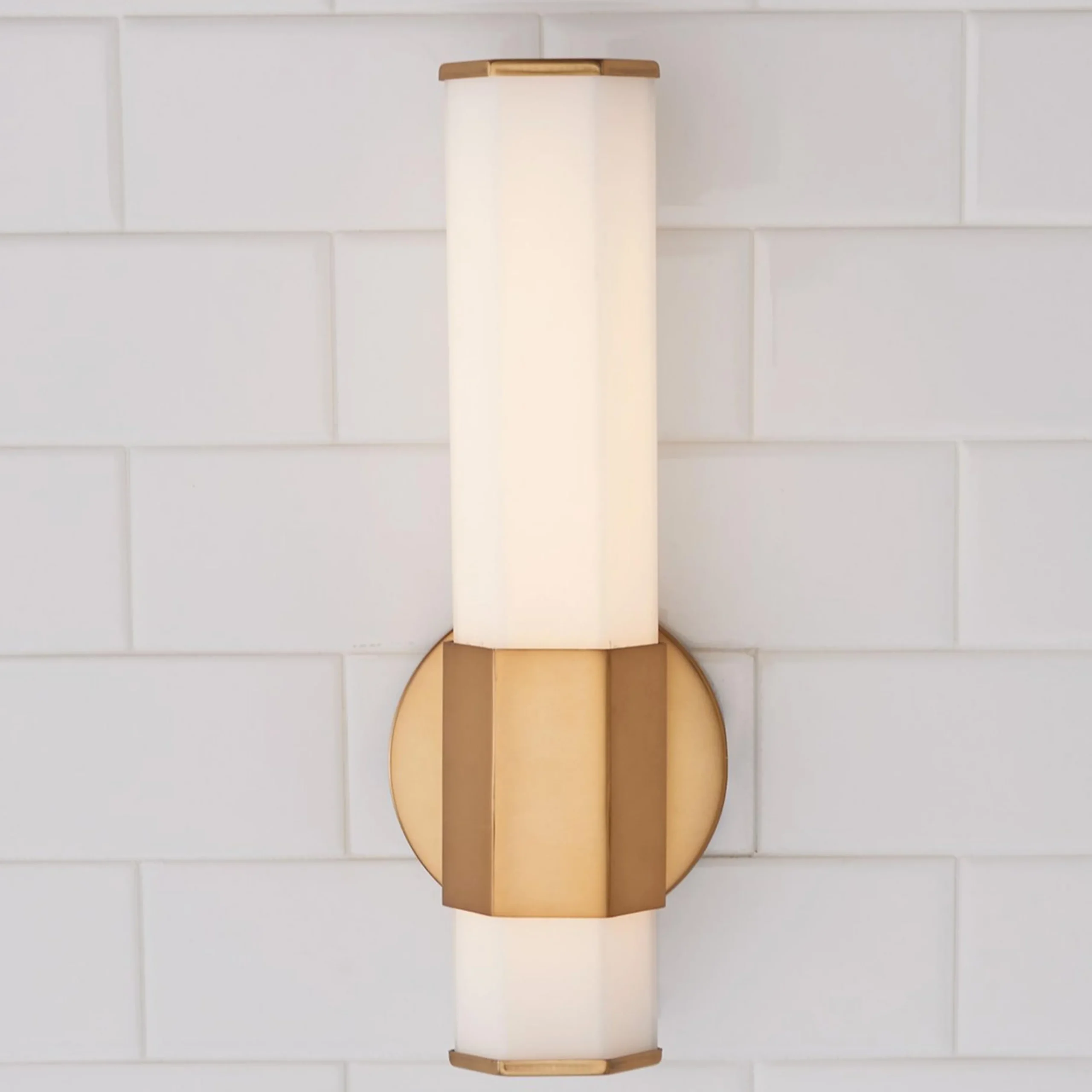 Contemporary Hexagon LED Bath Sconce