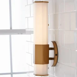 Contemporary Hexagon LED Bath Sconce