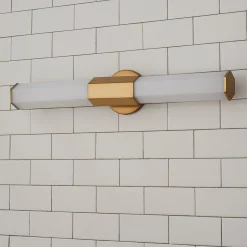 Contemporary Hexagon LED Vanity Light - Small