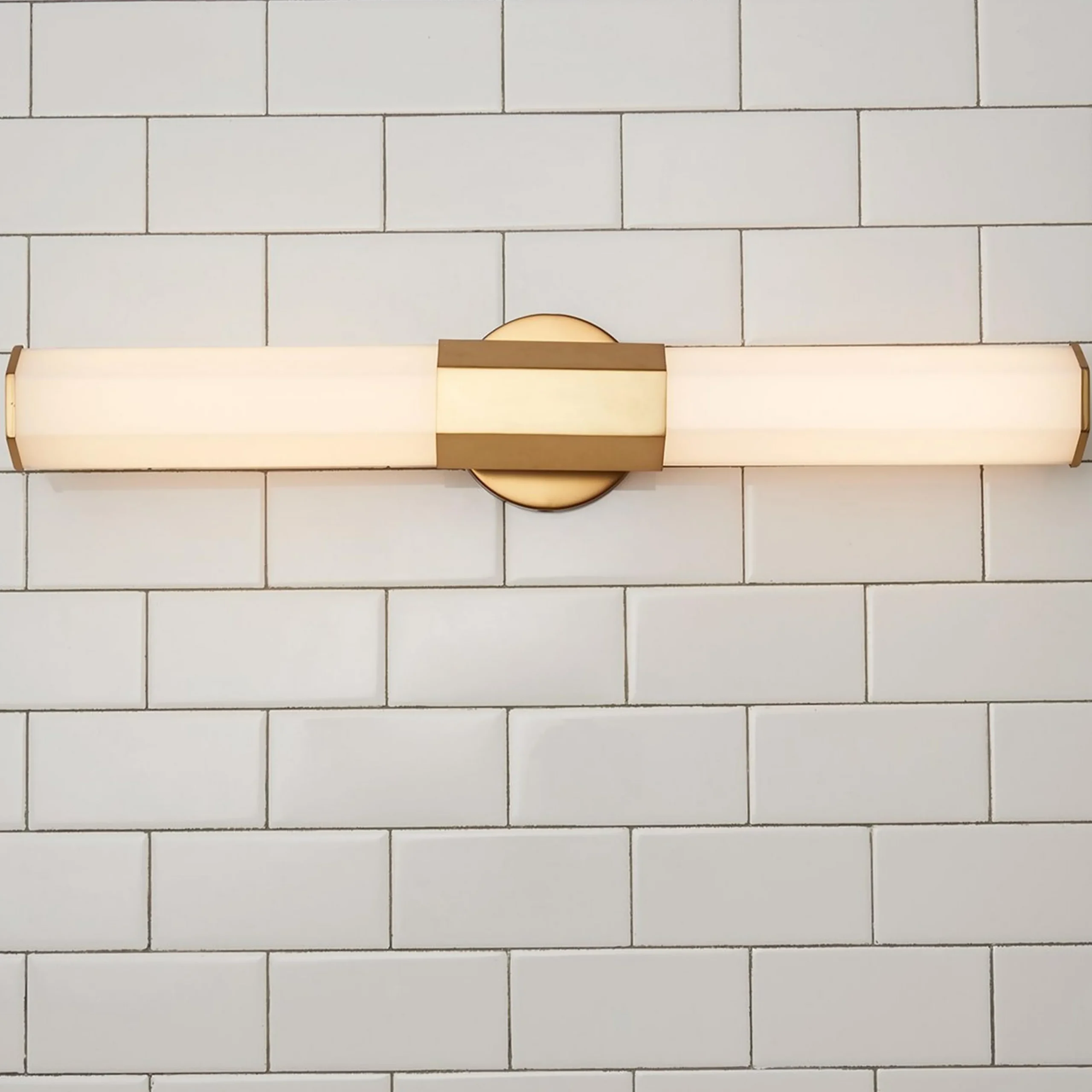 Contemporary Hexagon LED Vanity Light - Small