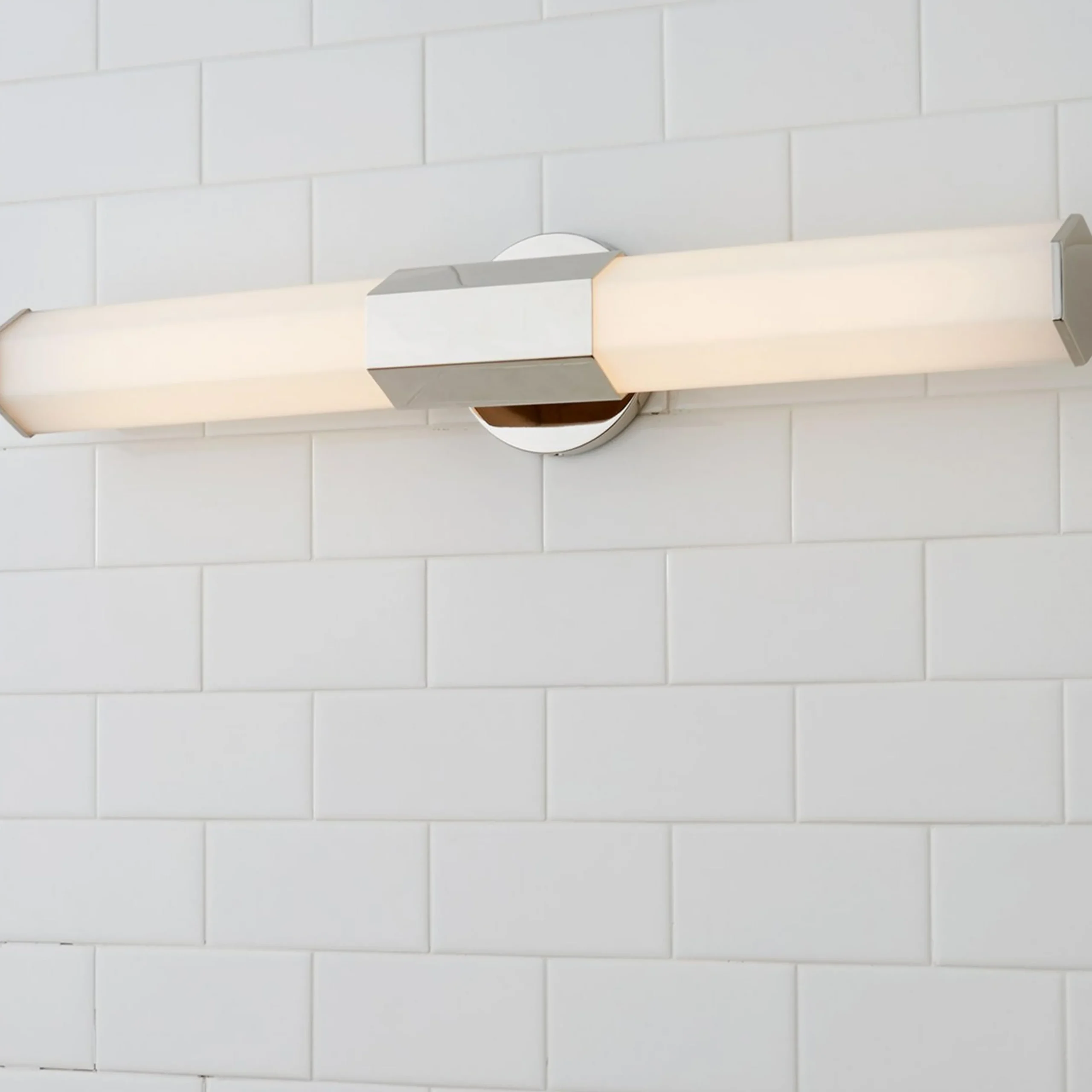 Contemporary Hexagon LED Vanity Light - Small