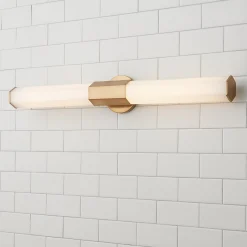 Contemporary Hexagon LED Vanity Light - Medium