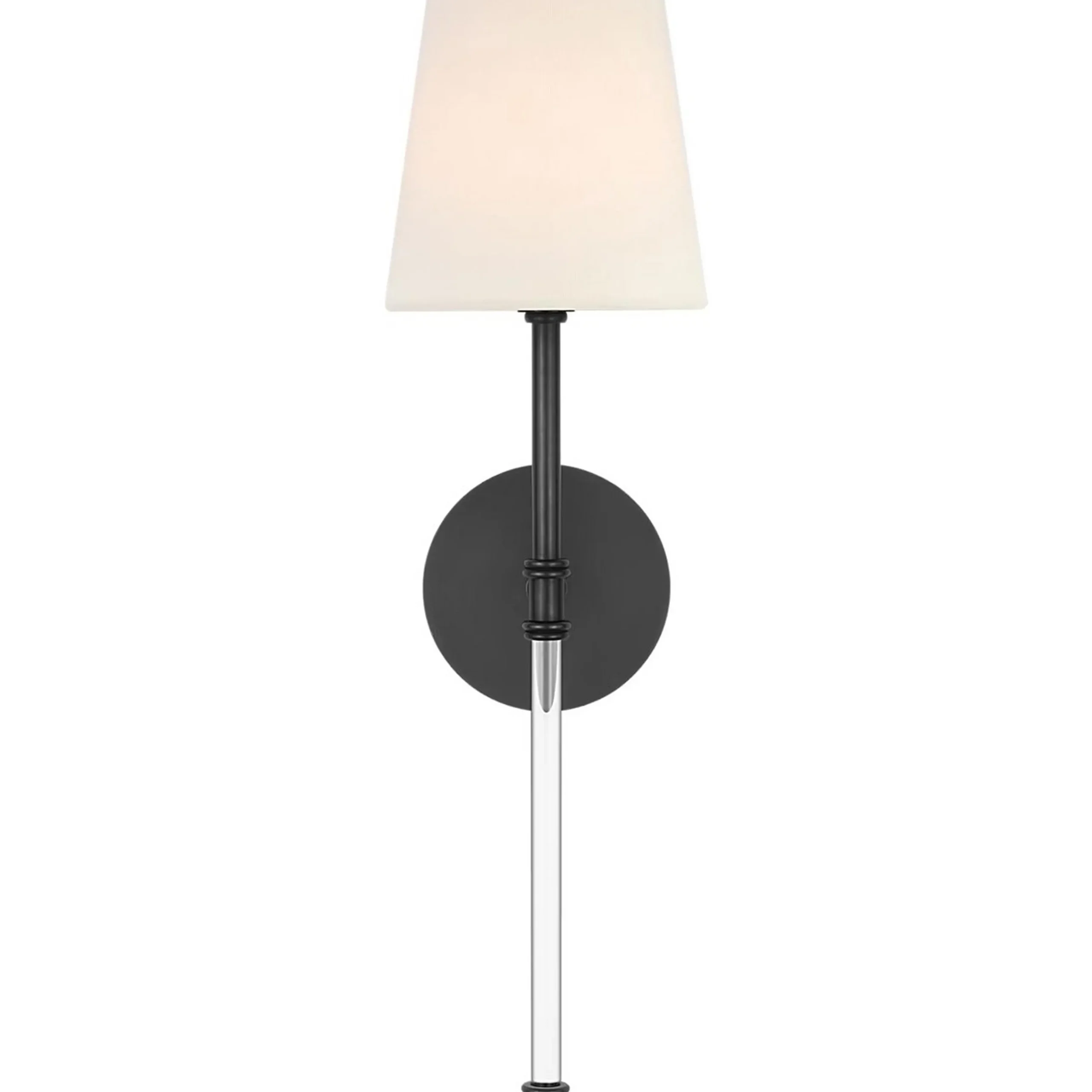 Contemporary Shaded Rod Rechargeable LED Cordless Sconce