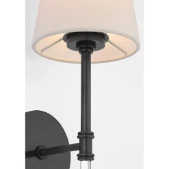 Contemporary Shaded Rod Rechargeable LED Cordless Sconce