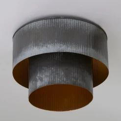 Corrugated Tin Drum Ceiling Light