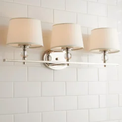 Crystal Accent Vanity Light - 3 light