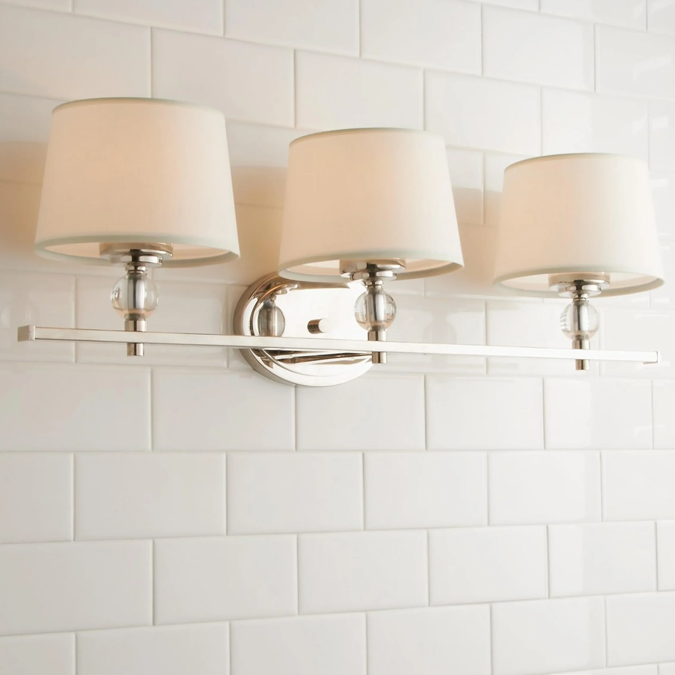 Crystal Accent Vanity Light - 3 light