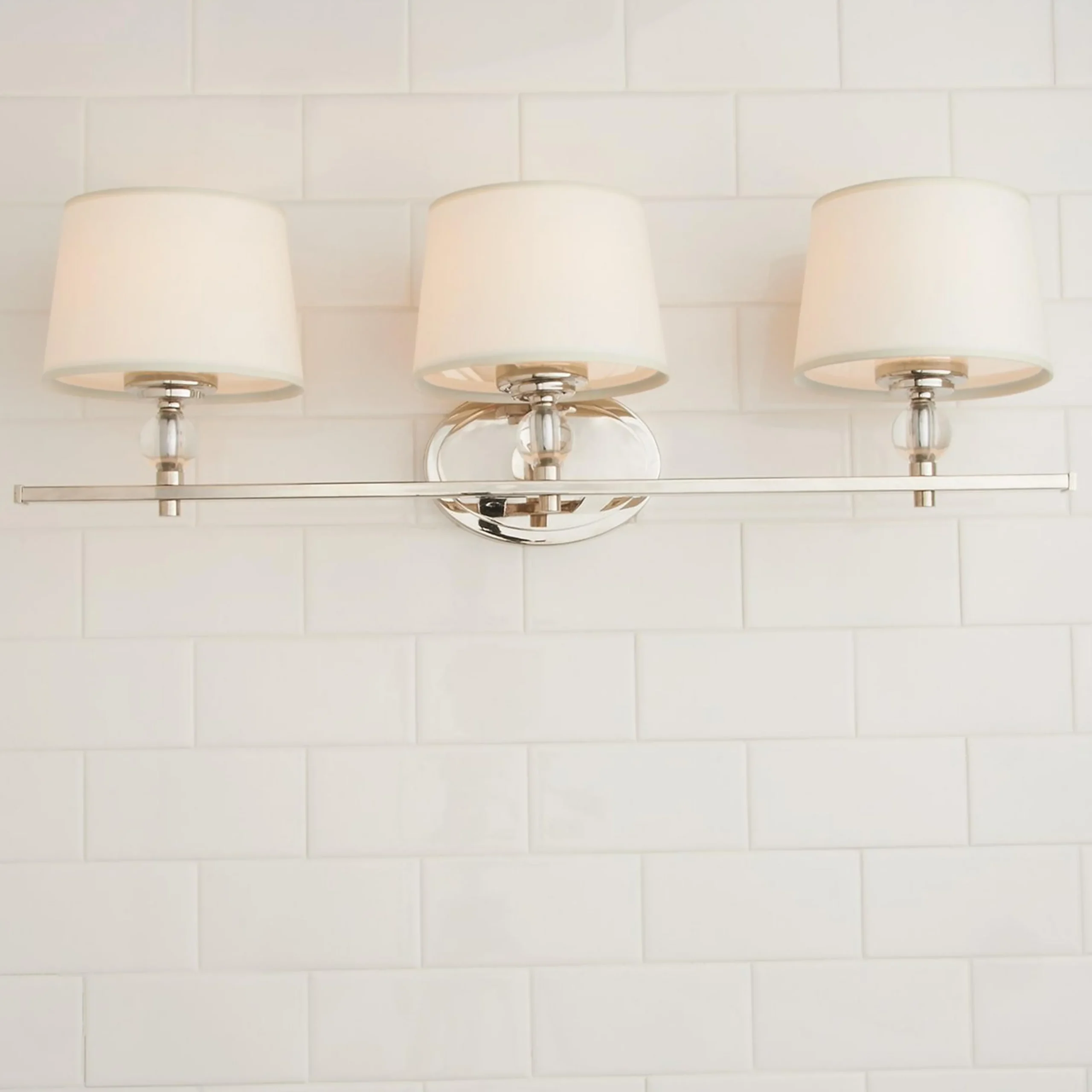 Crystal Accent Vanity Light - 3 light
