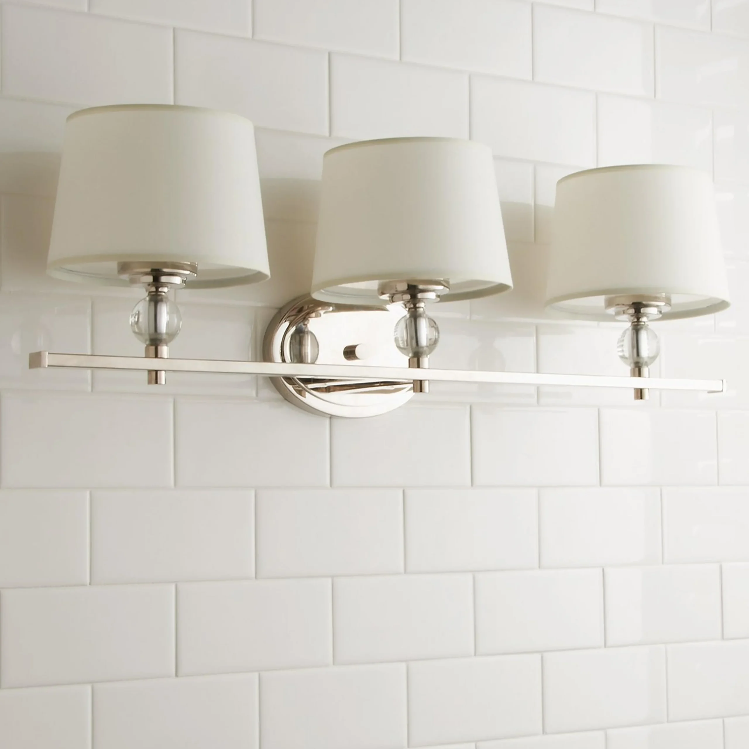 Crystal Accent Vanity Light - 3 light