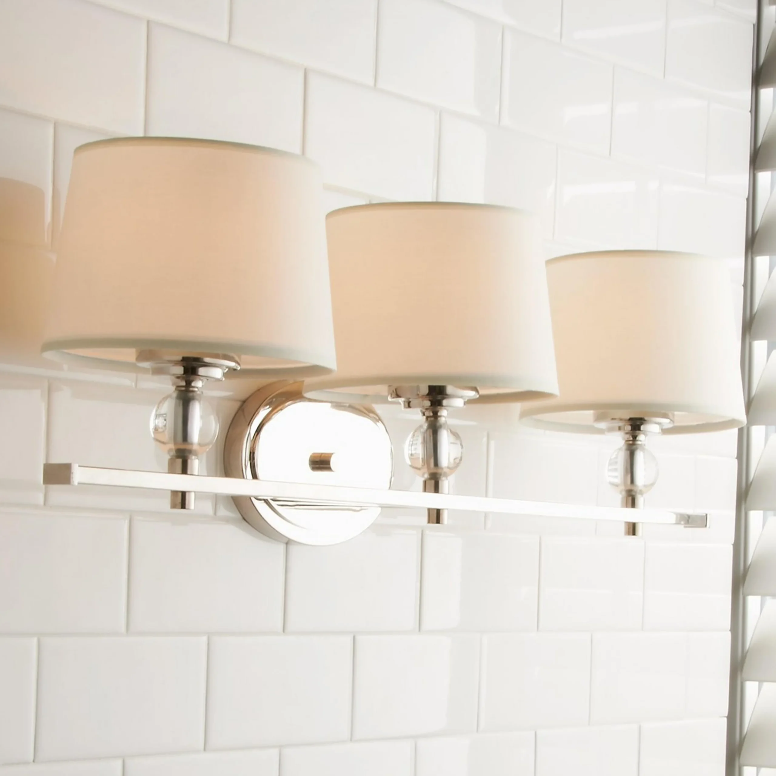 Crystal Accent Vanity Light - 3 light