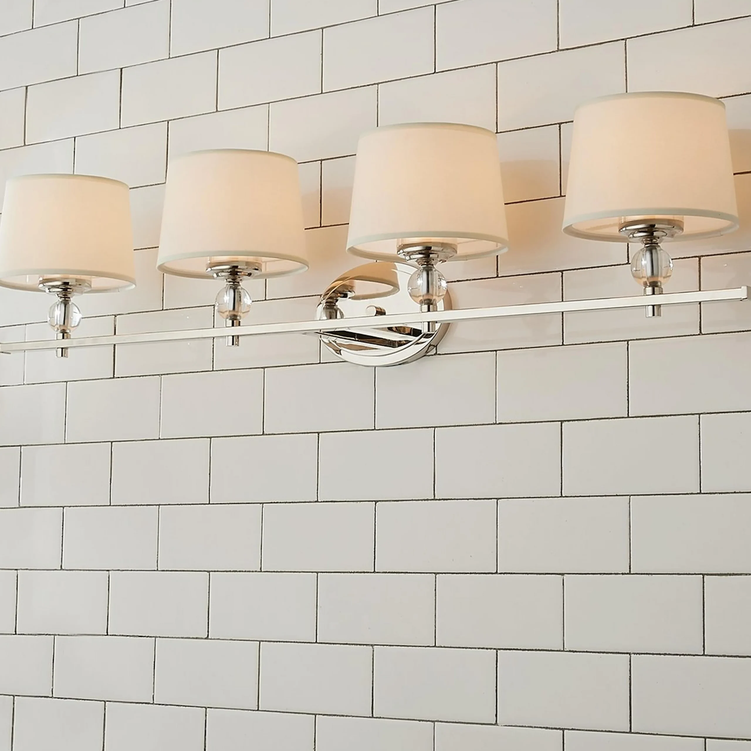 Crystal Accent Vanity Light - 4 Light
