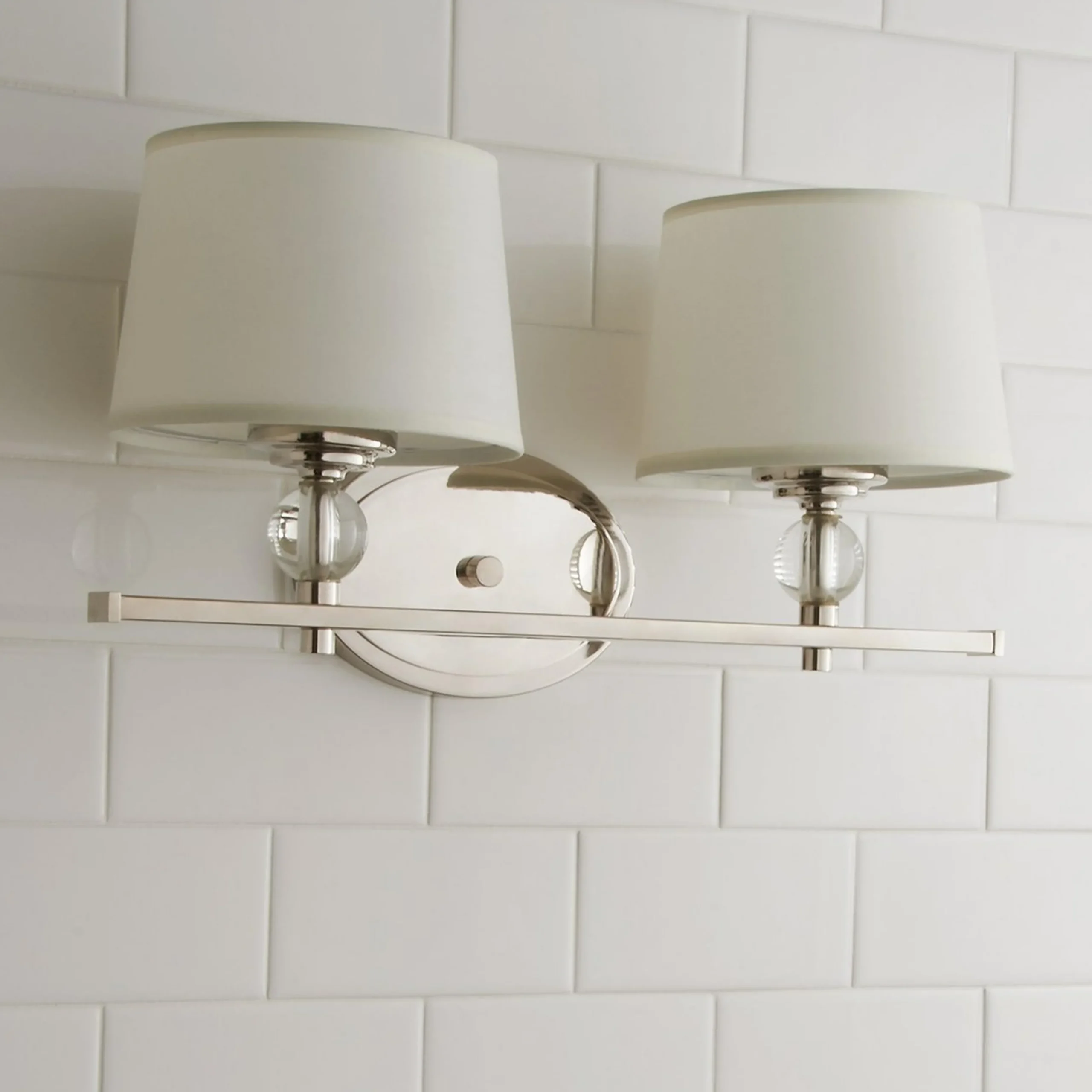 Crystal Accent Vanity Light - 2 Light