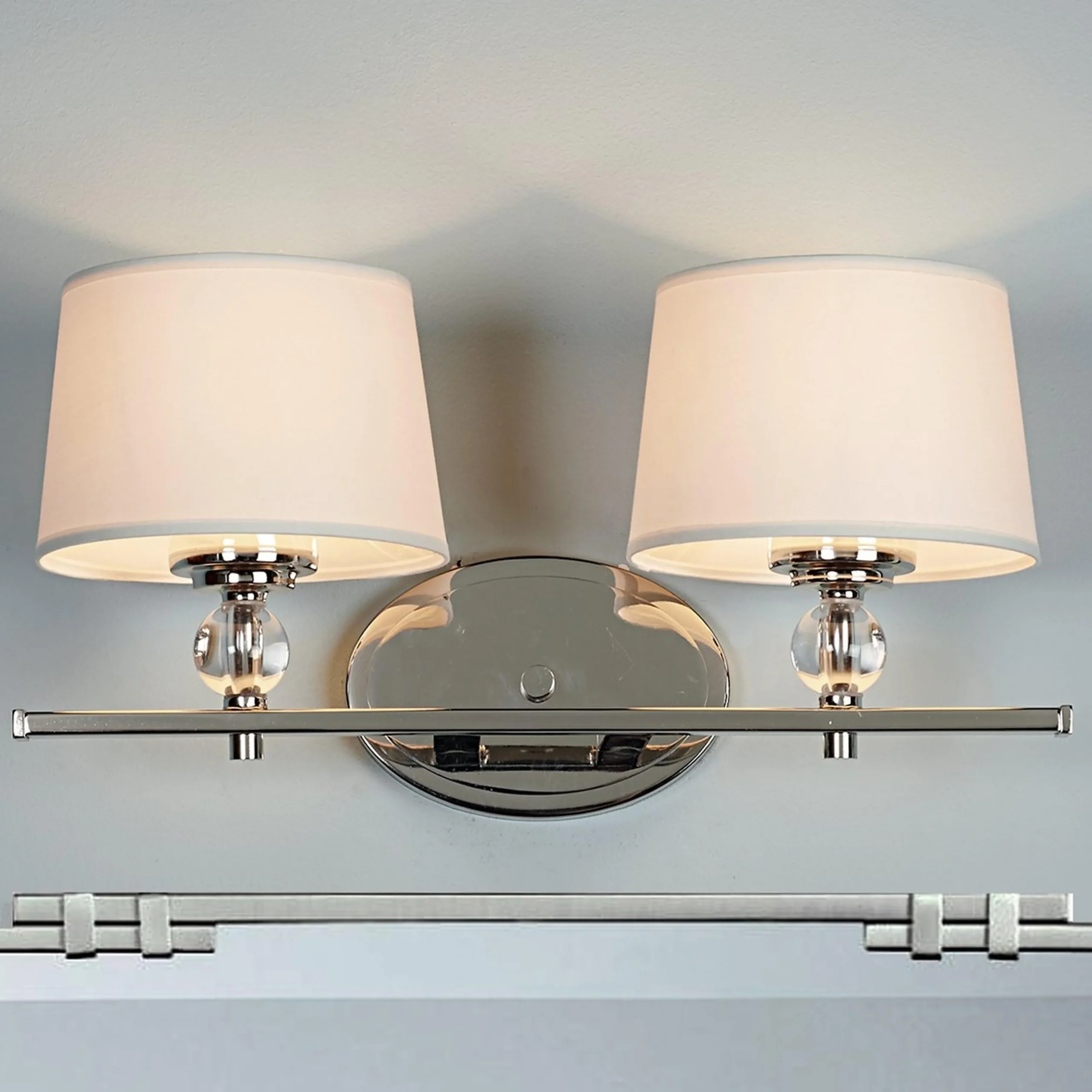 Crystal Accent Vanity Light - 2 Light