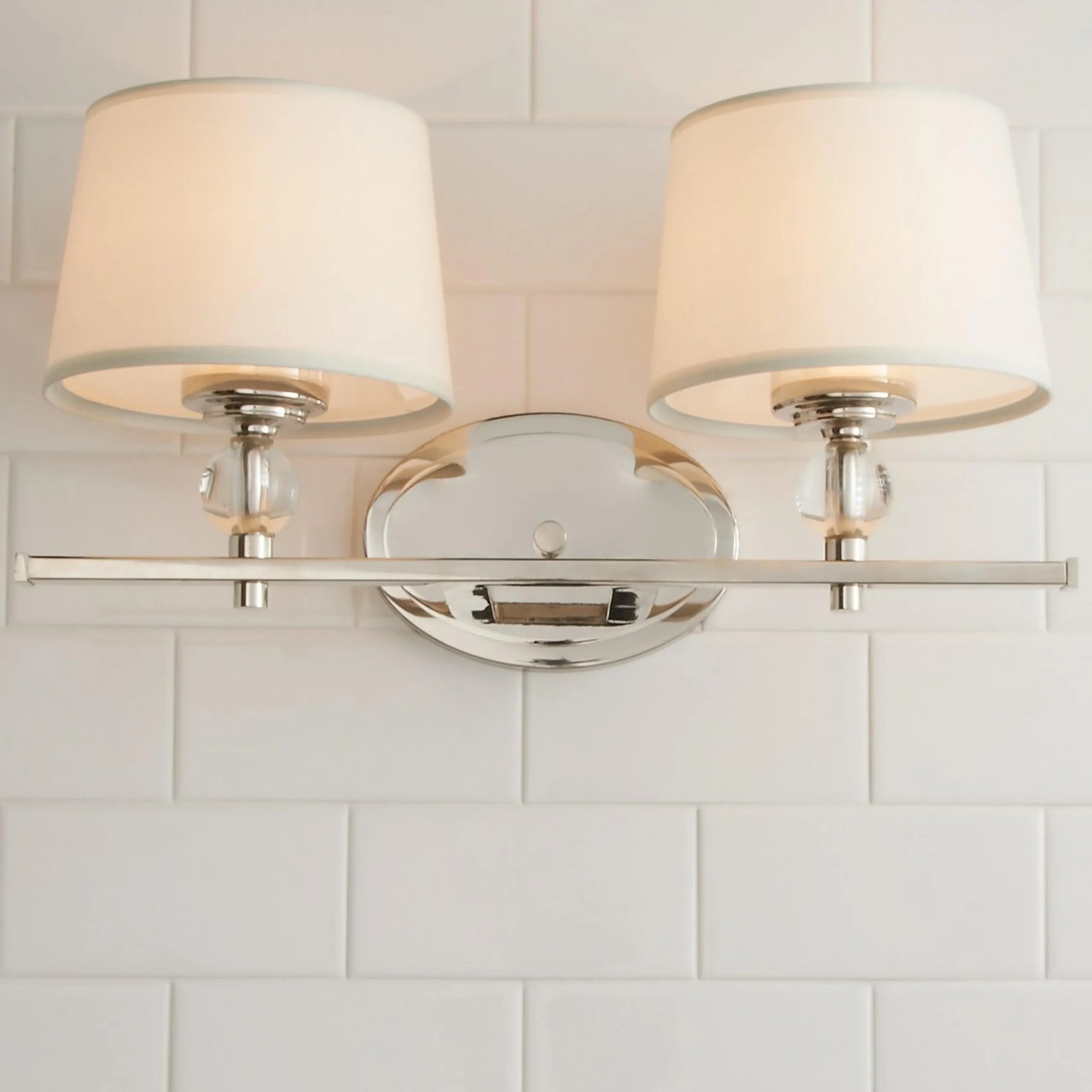 Crystal Accent Vanity Light - 2 Light