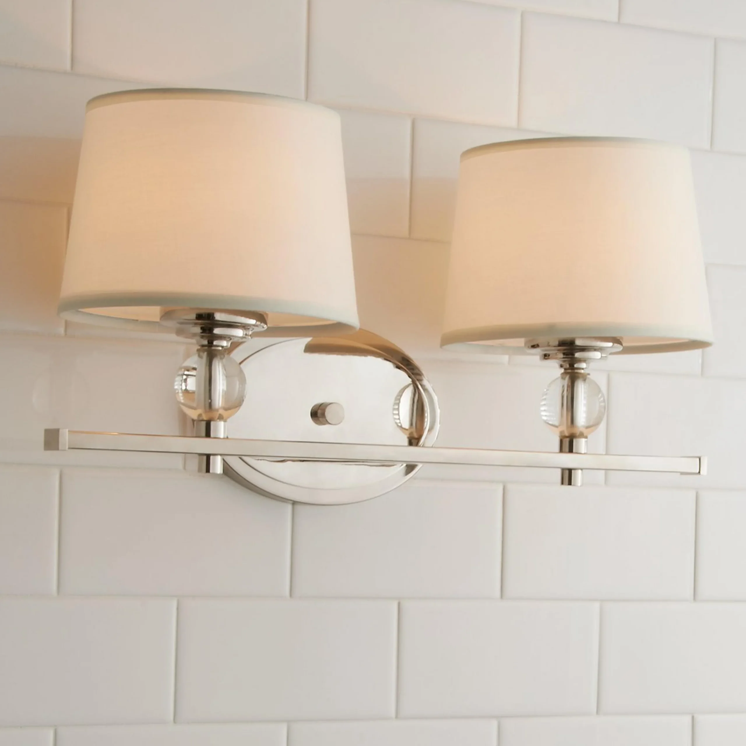 Crystal Accent Vanity Light - 2 Light