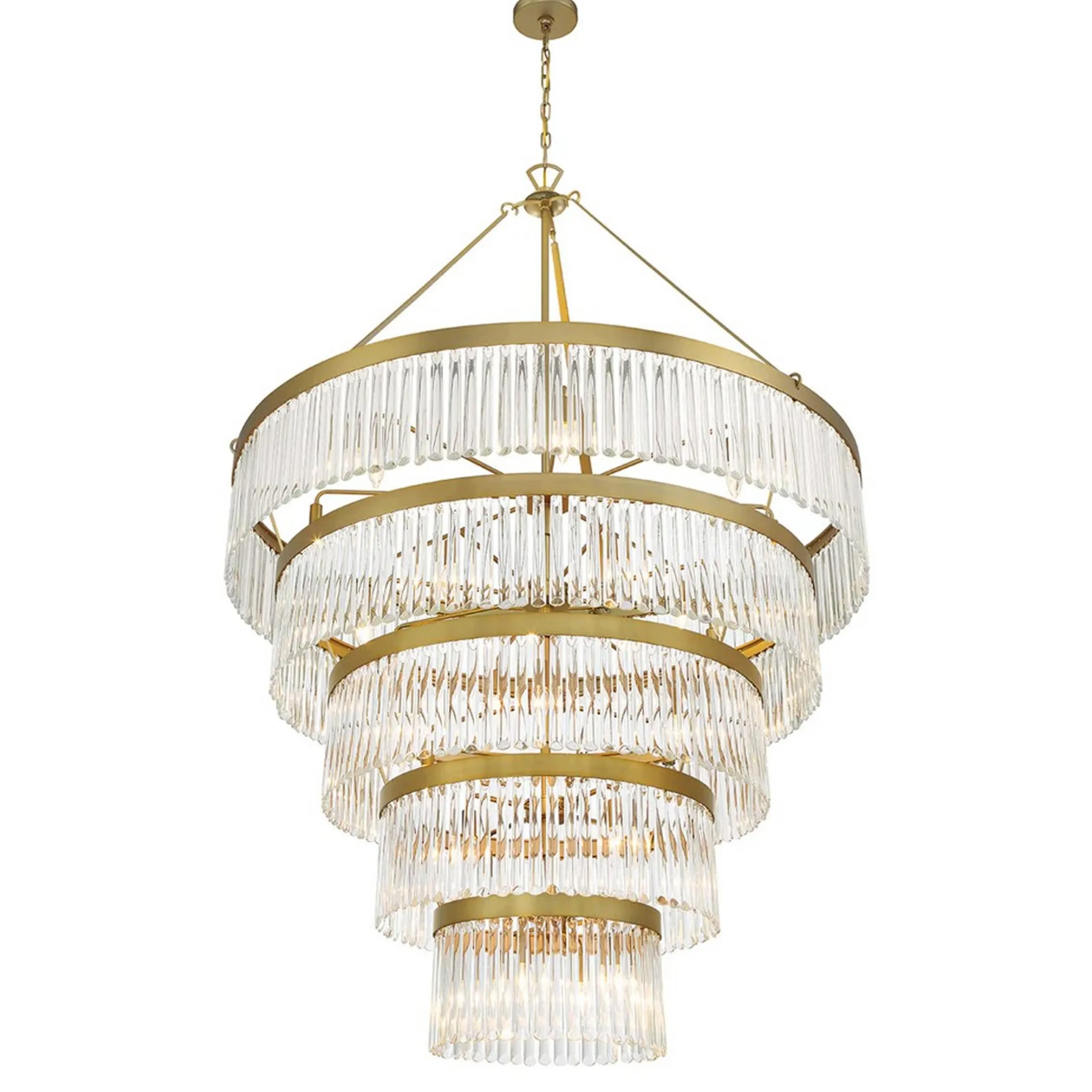 Crystal Alstro Five-Tier Chandelier