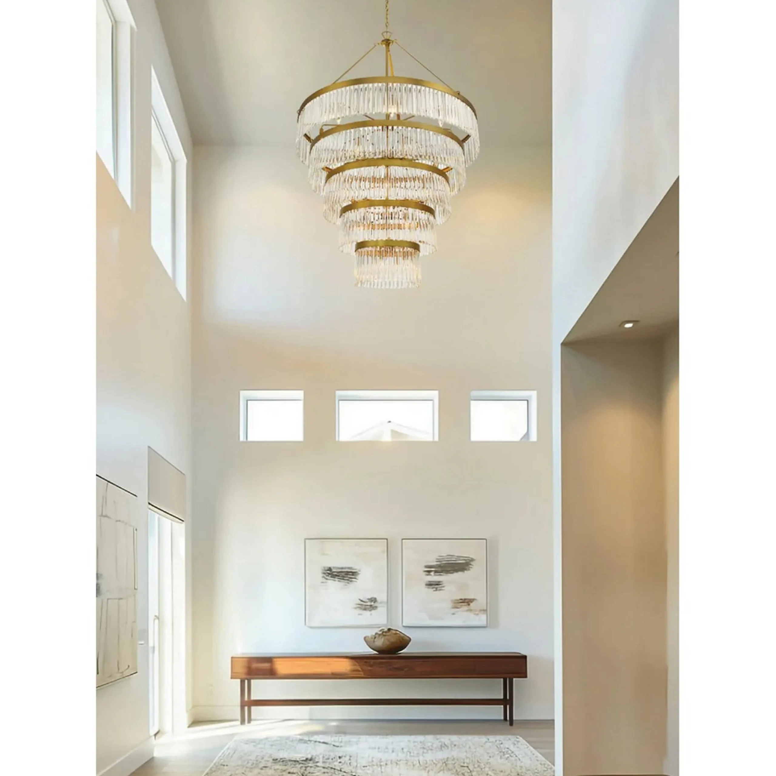 Crystal Alstro Five-Tier Chandelier