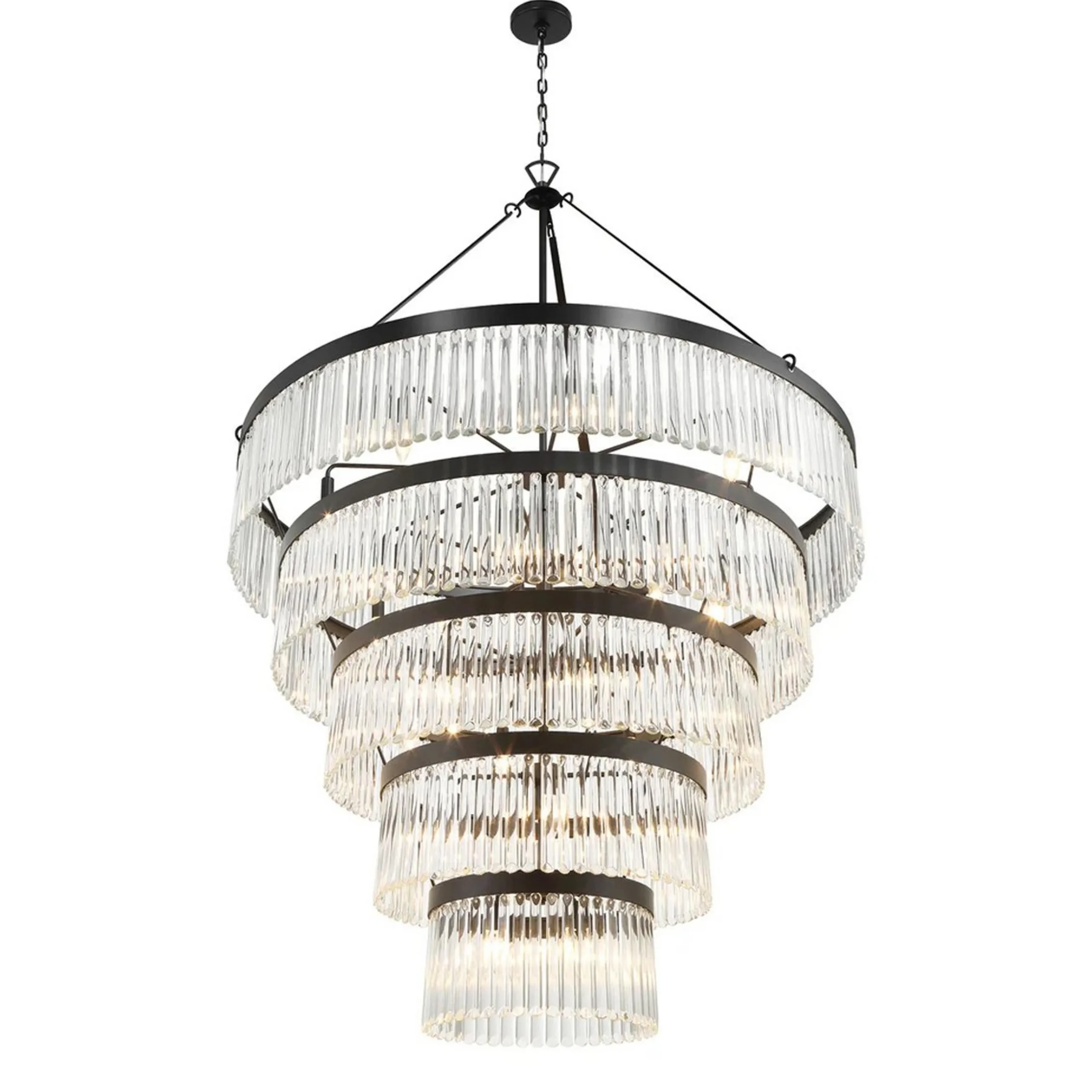 Crystal Alstro Five-Tier Chandelier