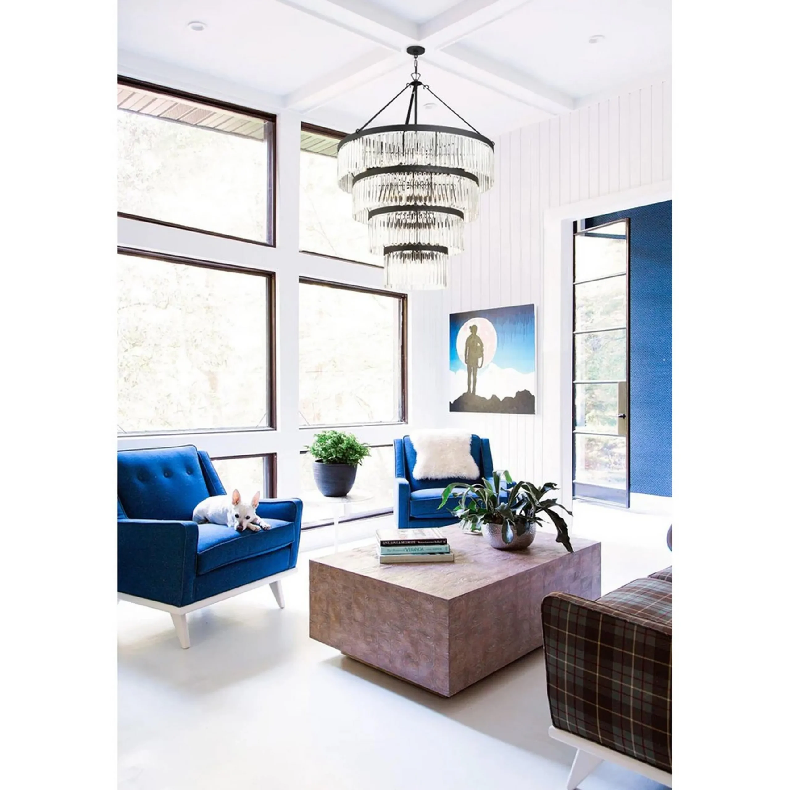 Crystal Alstro Four-Tier Chandelier
