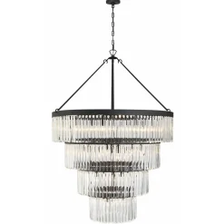 Crystal Alstro Four-Tier Chandelier