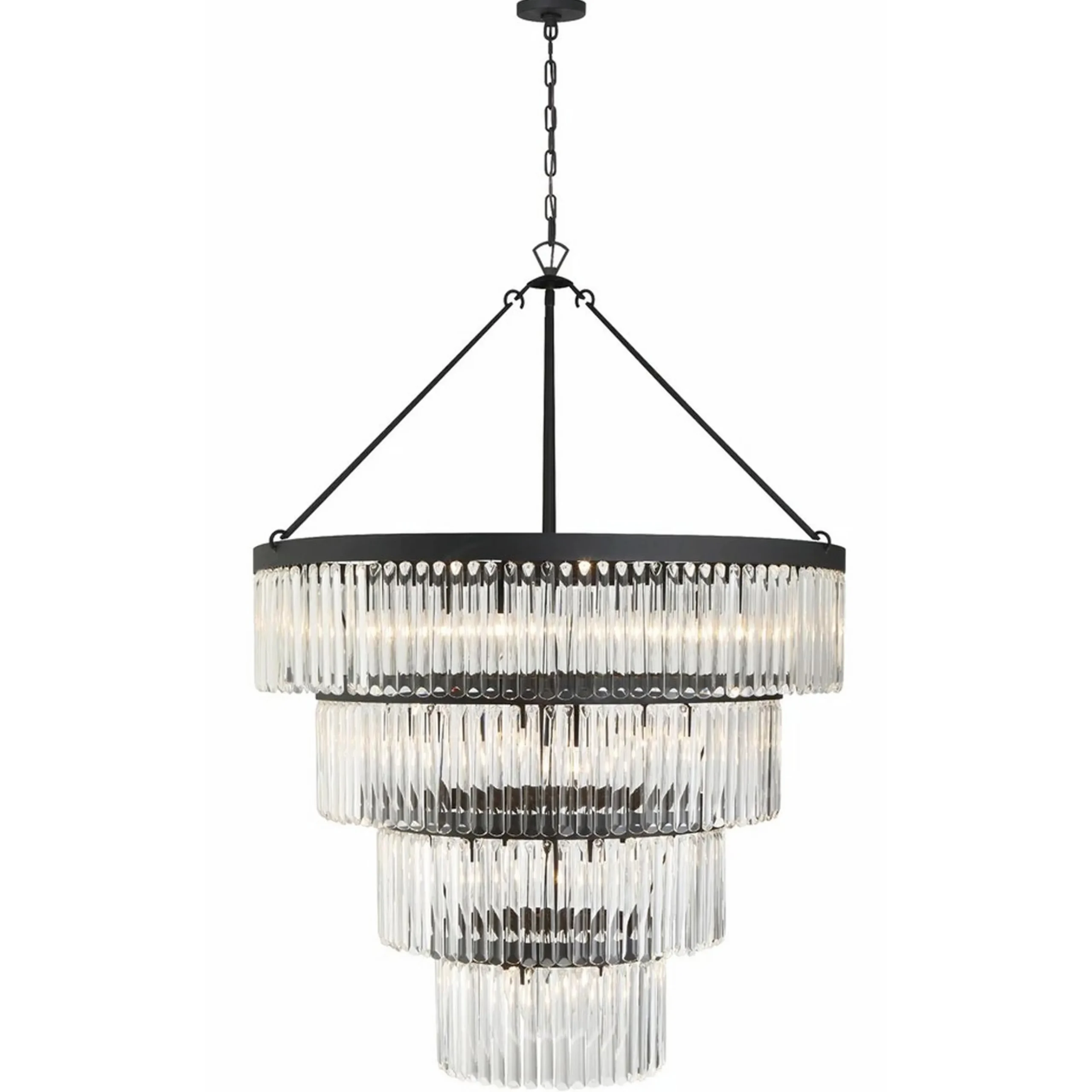 Crystal Alstro Four-Tier Chandelier