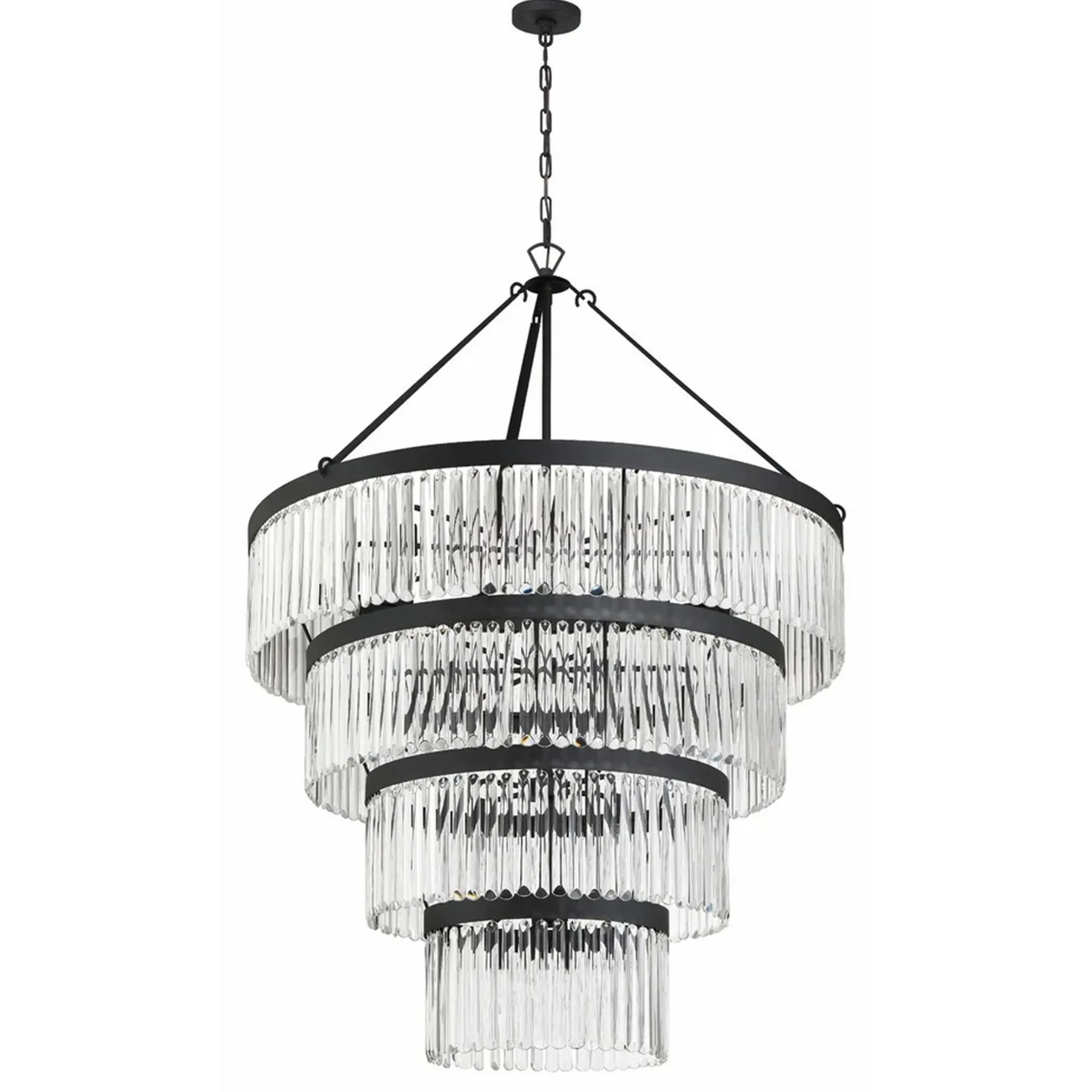 Crystal Alstro Four-Tier Chandelier