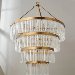 Crystal Alstro Four-Tier Chandelier