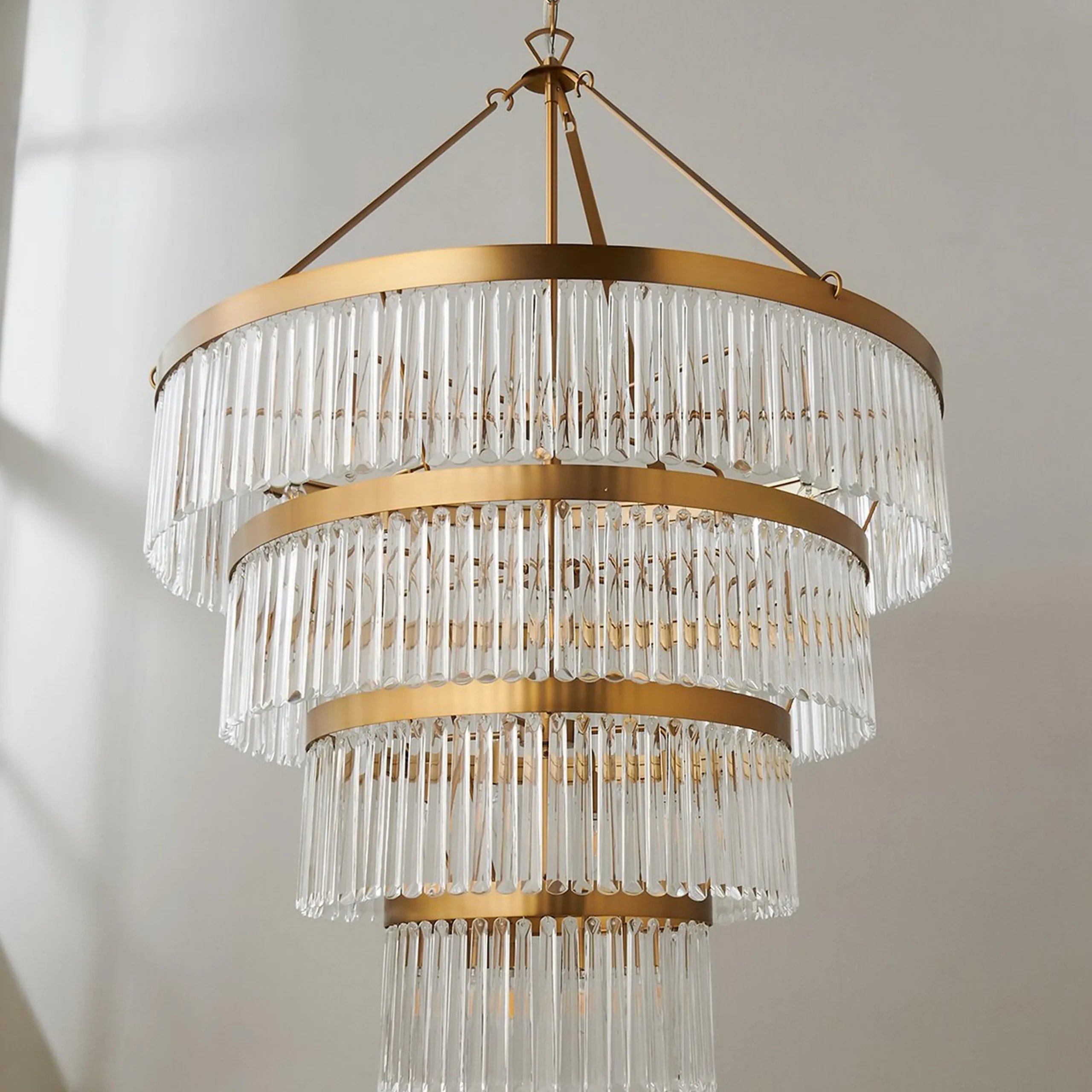 Crystal Alstro Four-Tier Chandelier
