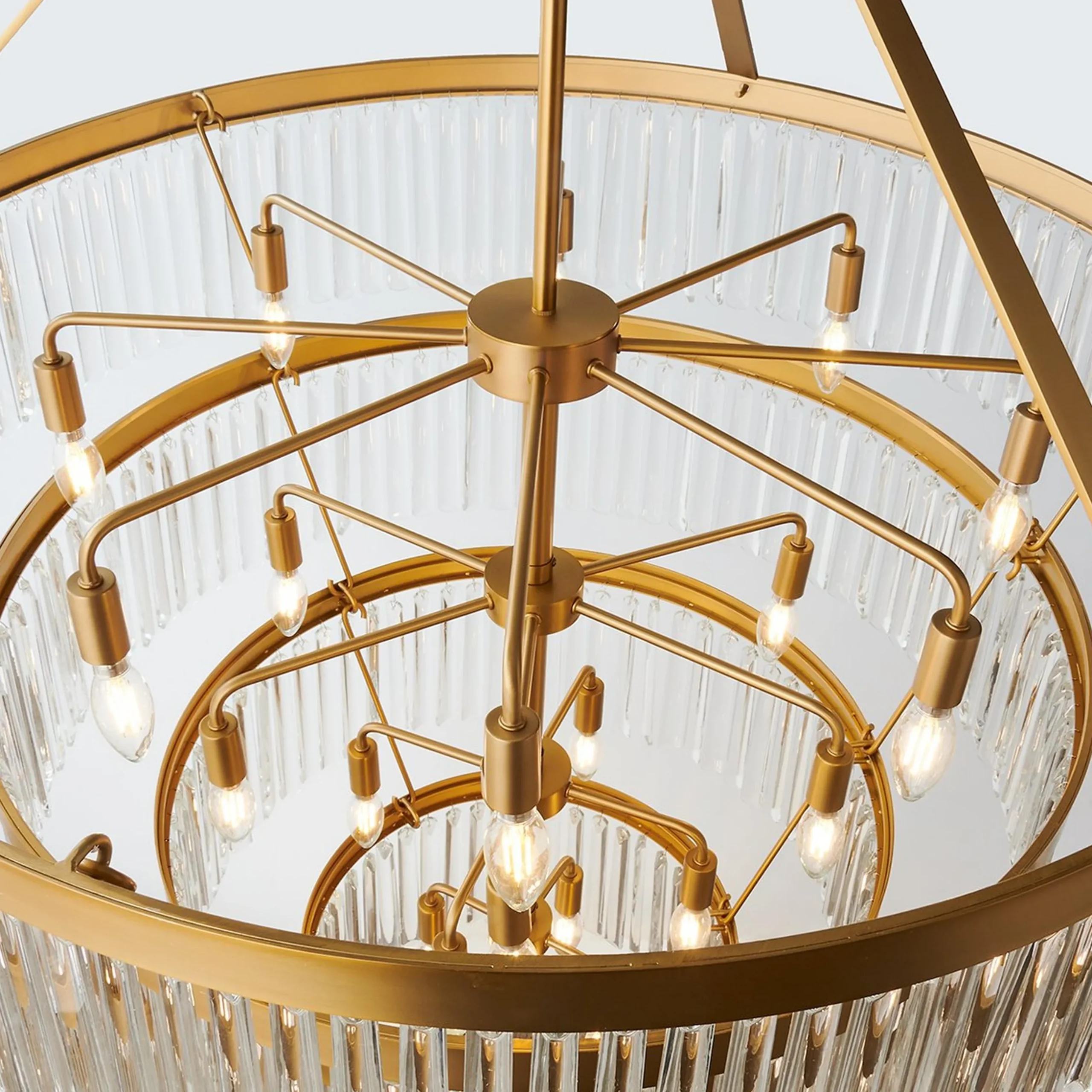 Crystal Alstro Four-Tier Chandelier