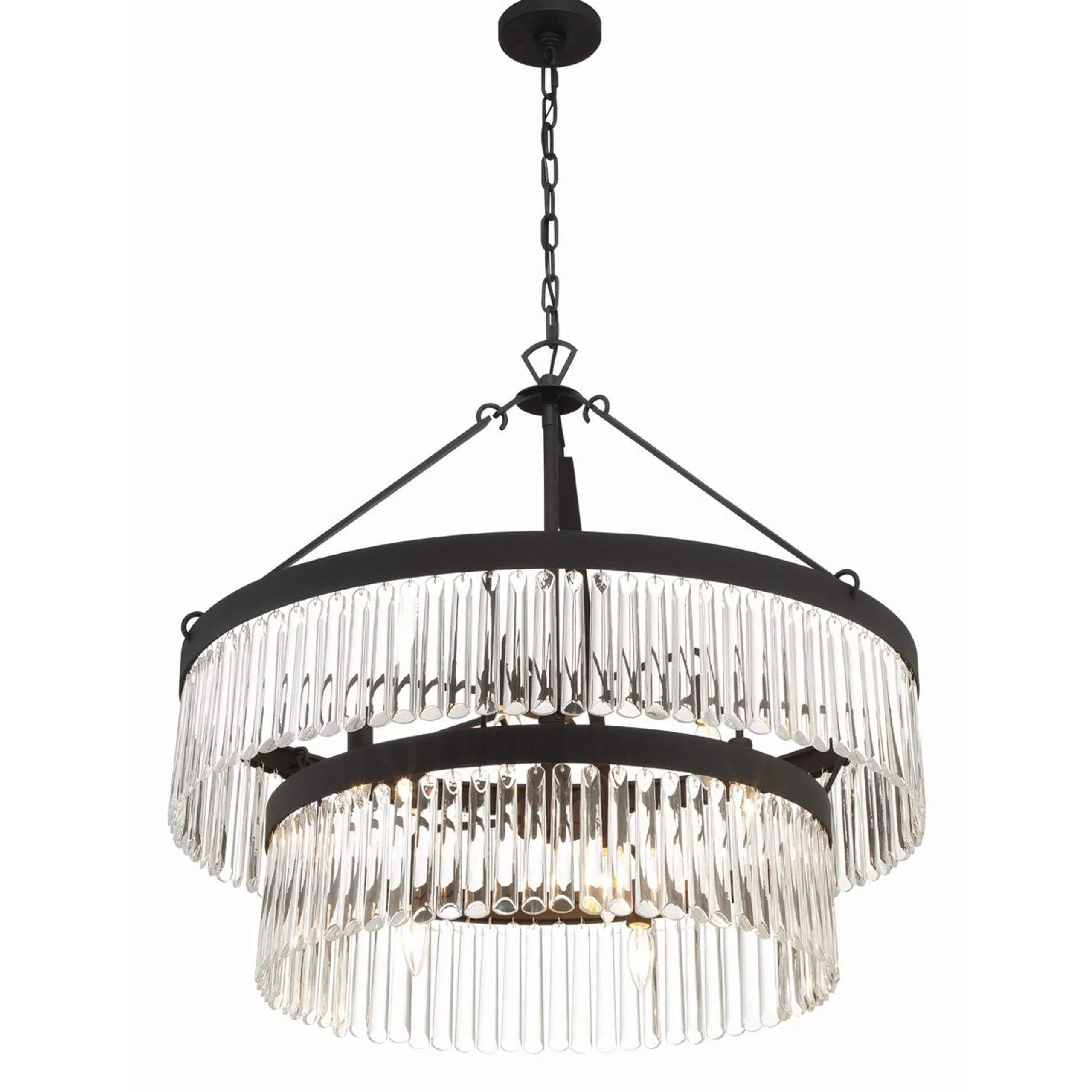 Crystal Alstro Two-Tier Chandelier