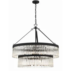 Crystal Alstro Two-Tier Chandelier