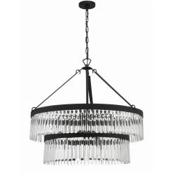Crystal Alstro Two-Tier Chandelier