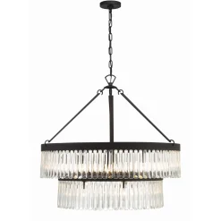 Crystal Alstro Two-Tier Chandelier